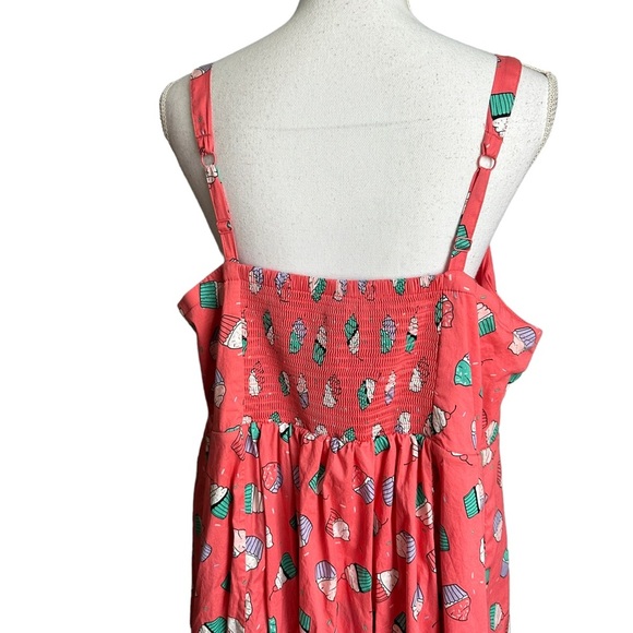 Torrid Fit Flare Poplin Cupcake Print Dress Size 3 - Picture 8 of 17